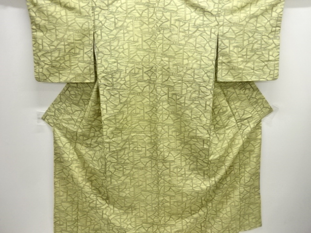 JAPANESE KIMONO / ANTIQUE KIMONO / SILK / TSUMUGI / ABSTRACT
